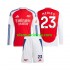 Camisola Arsenal Mikel Merino 23 Criança Equipamento Primeiro 2024-2025 Manga Comprida